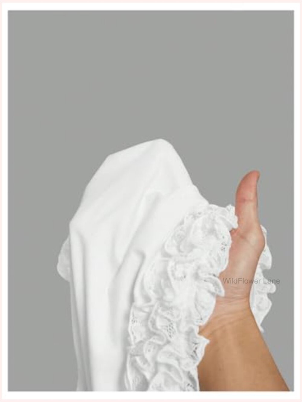 Off Shoulder Lace Up Asymmetrical Ruffle Hem Flowy Blouse - Picture 2 of 5